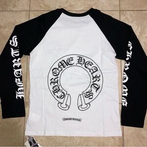 Chrome Hearts Black and White Raglan Tee